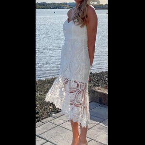 White Lace LuLus Dress (Sz. L)